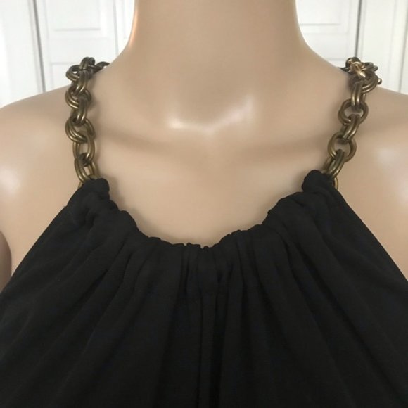 Yigal Azrouel black dress with chain neckline - Picture 3 of 10